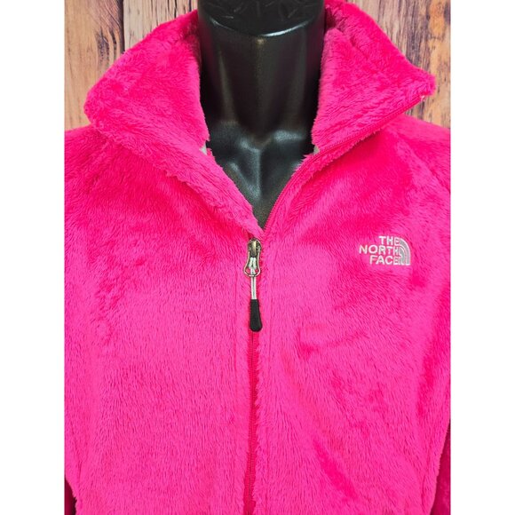 The North Face Womens Pink Fuzzy Full-Zip Jacket Medium - Picture 3 of 10